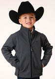 Roper Boys Heather Grey Soft Shell Tech Jacket - Roper