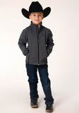 Roper Boys Heather Grey Soft Shell Tech Jacket - Roper