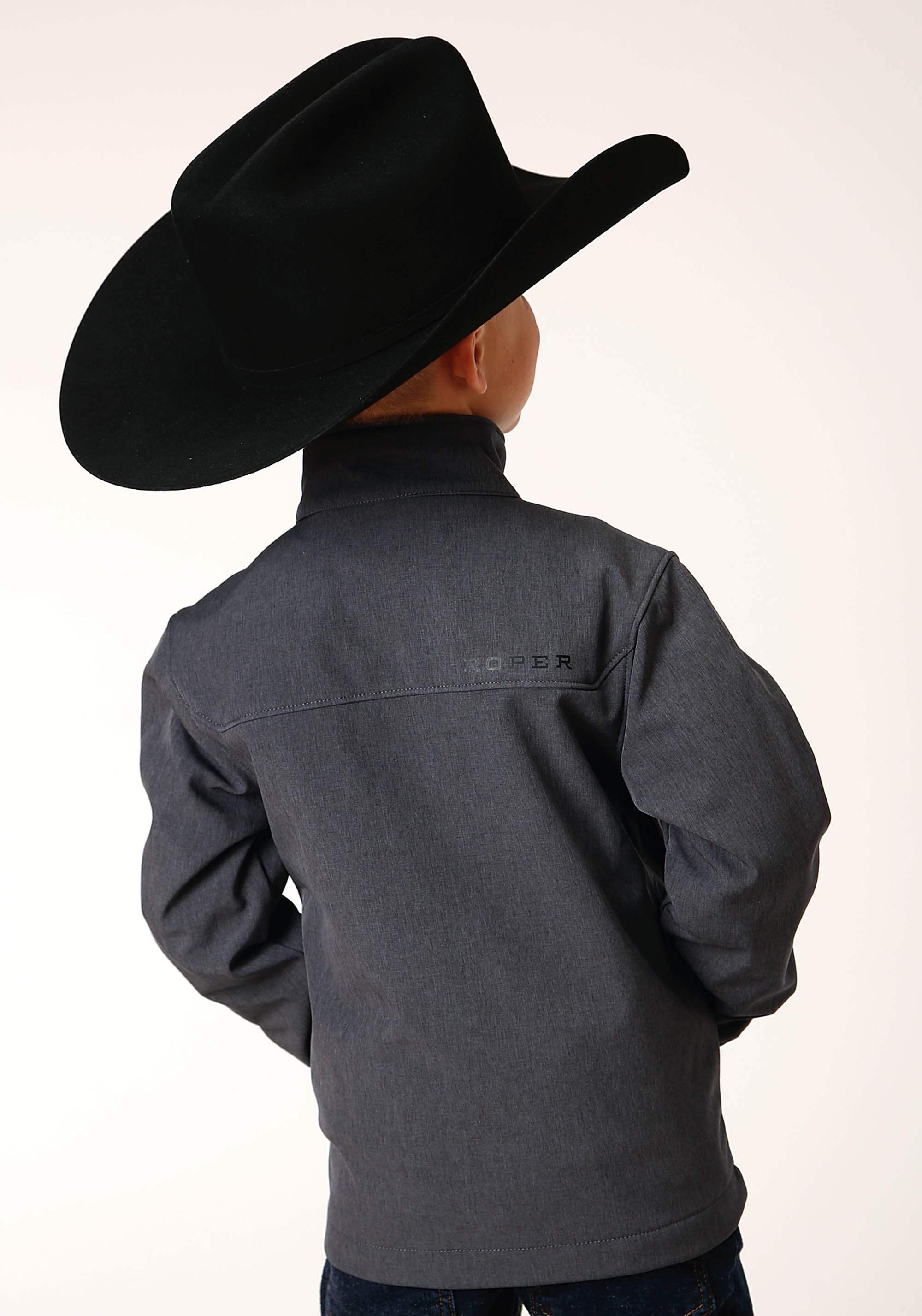 Roper Boys Heather Grey Soft Shell Tech Jacket - Roper - Flyclothing LLC