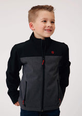 Roper Boys Grey Softshell Combo Tech Jacket - Roper - Flyclothing LLC