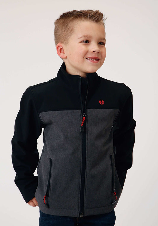 Roper Boys Grey Softshell Combo Tech Jacket - Roper - Flyclothing LLC