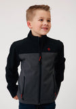 Roper Boys Grey Softshell Combo Tech Jacket - Roper