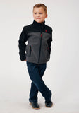 Roper Boys Grey Softshell Combo Tech Jacket - Roper