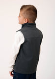 Roper Boys Heather Grey Soft Shell Tech Vest - Roper