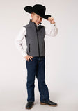Roper Boys Heathered Grey Softshell Tech Vest - Roper