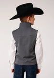 Roper Boys Heathered Grey Softshell Tech Vest - Roper