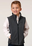 Roper Boys Heather Grey Soft Shell Tech Vest - Roper