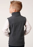 Roper Boys Heather Grey Soft Shell Tech Vest - Roper