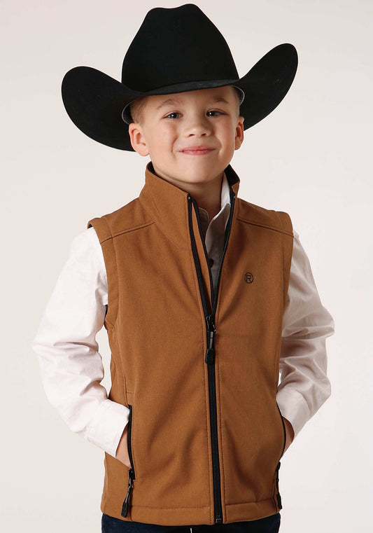 Roper Boys Caramel Softshell Tech Vest - Roper - Flyclothing LLC