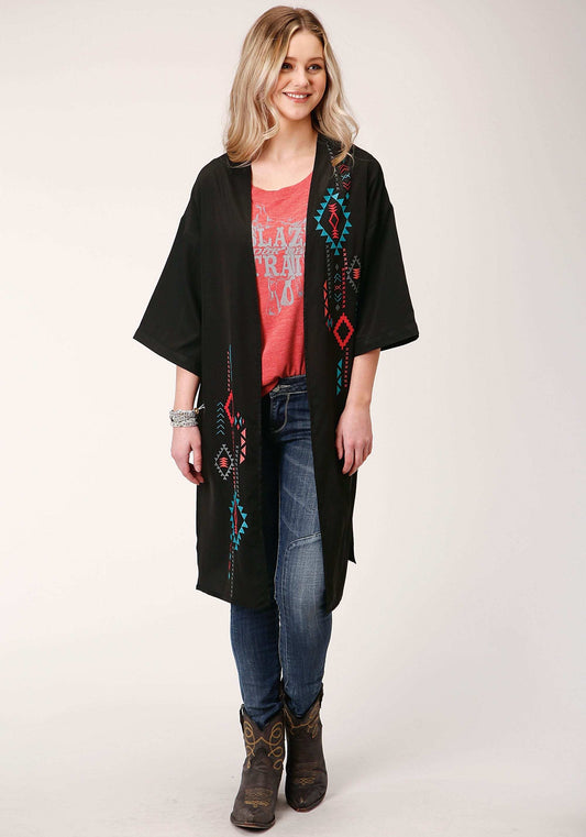 Roper Womens Poly Short Sleeve Cardigan - Roper - Flyclothing LLC