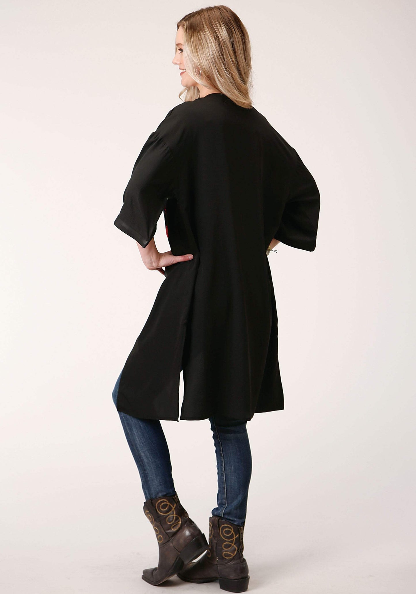 Roper Womens Poly Short Sleeve Cardigan - Roper - Flyclothing LLC