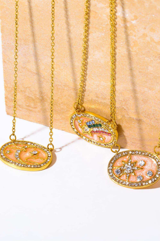 Stars in the Plate Pendant Copper Necklace - Trendsi - Flyclothing LLC