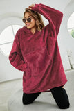 Kangaroo Pocket Dropped Shoulder Hoodie - Trendsi
