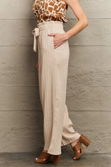 Tie Waist Long Pants - Trendsi - Flyclothing LLC
