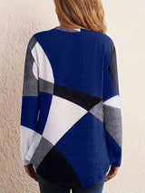 Color Block Round Neck T-Shirt - Trendsi - Flyclothing LLC