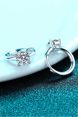 1 Carat Moissanite Huggie Earrings - Trendsi - Flyclothing LLC