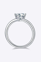 1 Carat Moissanite 925 Sterling Silver Solitaire Ring - Trendsi - Flyclothing LLC