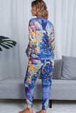 Tie-Dye Crewneck Top and Drawstring Waist Joggers Lounge Set - Trendsi - Flyclothing LLC