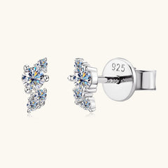 925 Sterling Silver Moissanite Stud Earrings - Trendsi