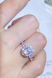 2 Carat Moissanite 925 Sterling Silver Halo Ring - Trendsi