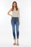 Kancan Raw Hem High Waist Cropped Jeans - Trendsi