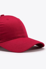 Plain Adjustable Cotton Baseball Cap - Trendsi - Flyclothing LLC