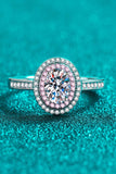 1 Carat Moissanite 925 Sterling Silver Halo Ring - Trendsi
