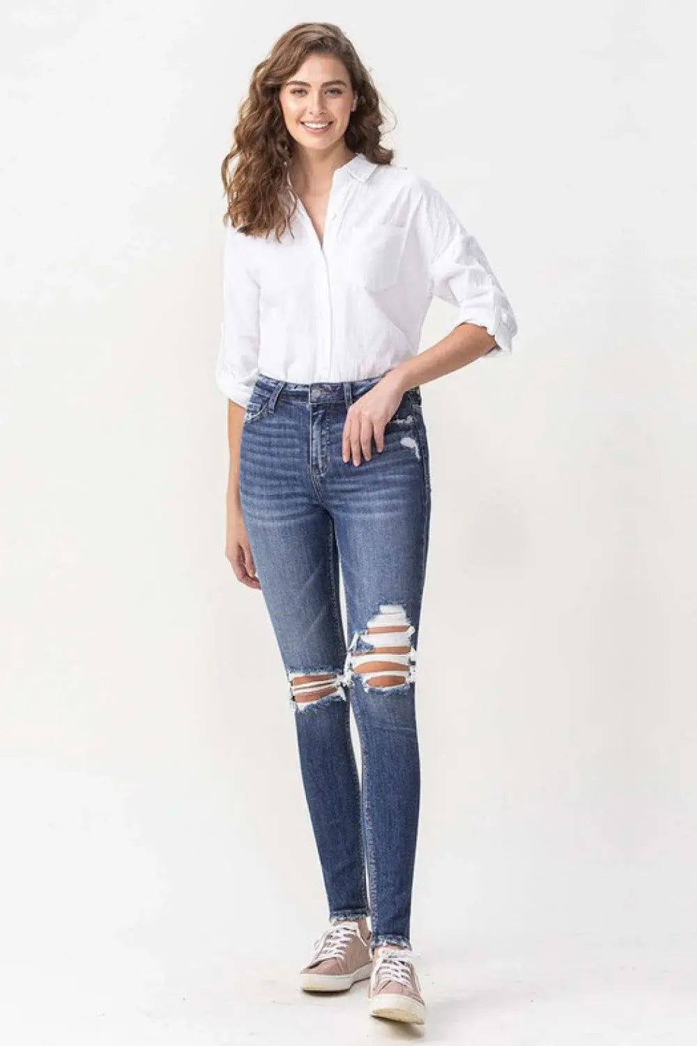 Lovervet Hayden Full Size High Rise Skinny - Trendsi - Flyclothing LLC