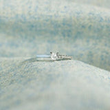 Heart Shape Inlaid Zircon Enamel Ring - Trendsi