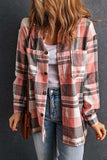 Plaid Dropped Shoulder Longline Shirt - Trendsi - Flyclothing LLC