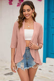 Half Sleeve Open Front Cardigan - Trendsi - Flyclothing LLC