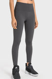High-Rise Wide Waistband Yoga Leggings - Trendsi