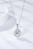 2 Carat Moissanite Round Pendant Necklace - Trendsi