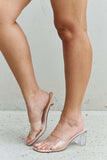 DDK Make Myself Clear Mule Block Heels - Trendsi - Flyclothing LLC
