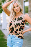 Leopard Print Round Neck Tank - Trendsi - Flyclothing LLC