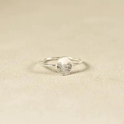 925 Sterling Silver Signet Ring - Trendsi