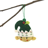 Hand Felted Christmas Ornament: Elf - Global Groove (H) - Global Groove