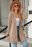 Open Front Long Sleeve Cardigan - Trendsi - Flyclothing LLC