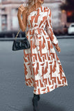 Printed One-Shoulder Tie Waist Dress - Trendsi - Flyclothing LLC
