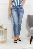 Kancan Full Size Amara High Rise Slim Straight Jeans - Trendsi