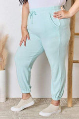 RISEN Full Size Drawstring Ultra Soft Knit Jogger - Trendsi - Flyclothing LLC
