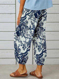 Printed Tied Cropped Pants - Trendsi - Flyclothing LLC