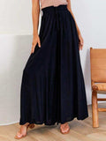 Drawstring Waist Wide Leg Pants - Trendsi - Flyclothing LLC
