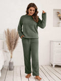 Teddy Long Sleeve Top and Pants Lounge Set - Trendsi - Flyclothing LLC