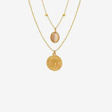 Titanium Steel Double-Layered Necklace - Trendsi - Flyclothing LLC