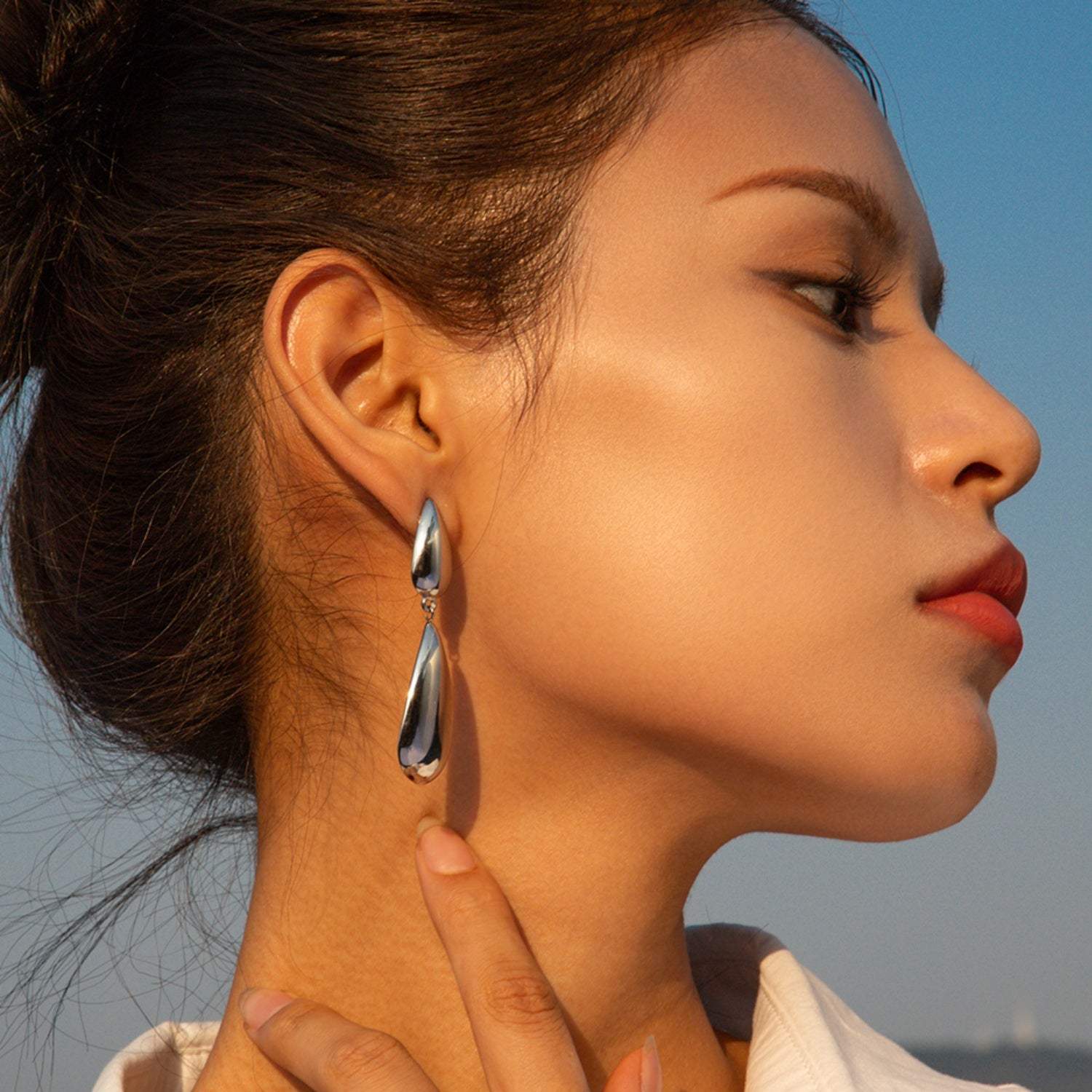 Stainless Steel Dangle Earrings - Trendsi - Flyclothing LLC