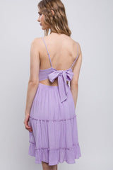 LOVE TREE Lace Detail Tied V-Neck Mini Cami Dress - Trendsi