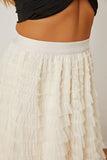 Ruched High Waist Tiered Skirt - Trendsi