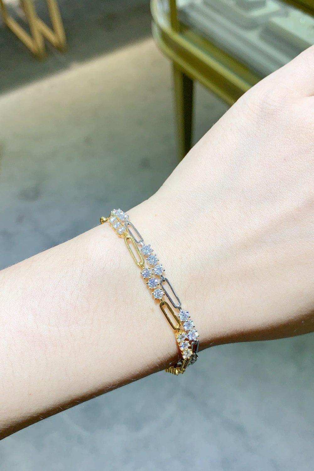 1.8 Carat Moissanite 925 Sterling Silver Bracelet - Trendsi - Flyclothing LLC