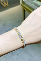 1.8 Carat Moissanite 925 Sterling Silver Bracelet - Trendsi - Flyclothing LLC